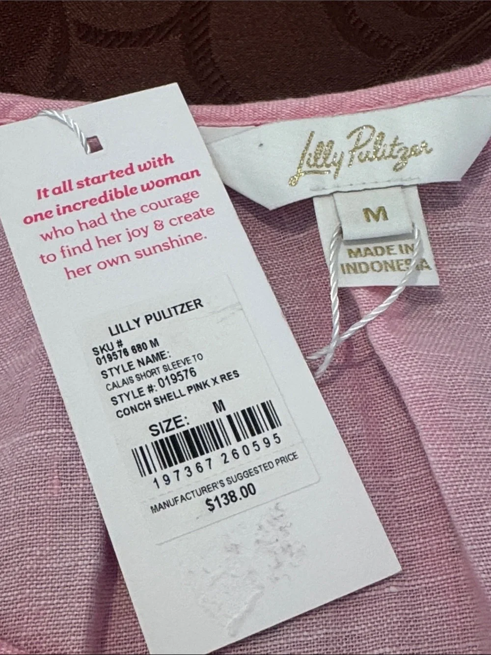 Lilly Pulitzer ‘Calais’ Short Sleeve Top. Size Med